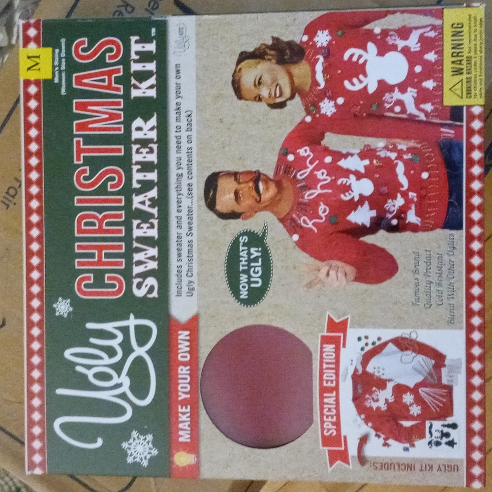 Ugly Christmas Sweater Kit New in Box Medium